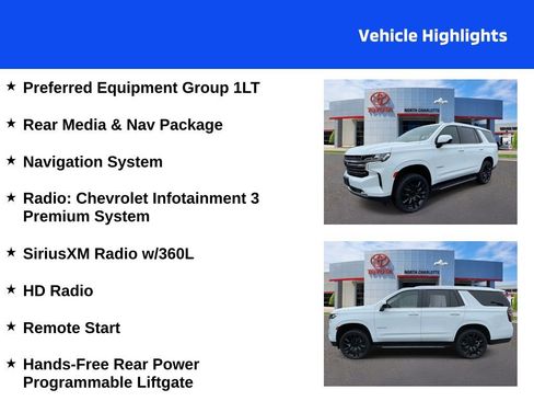 Used 2021 Chevrolet Tahoe LT w/ Rear Media and Nav Package RWD image 4