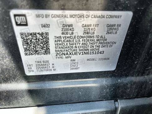Used 2022 Chevrolet Equinox LT AWD/4WD image 32