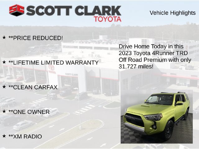 Used 2023 Toyota 4Runner TRD Off-Road Premium w/ Moonroof Package AWD/4WD image 12