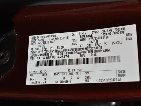 Used 2016 Ford F150 Lariat w/ Equipment Group 502A Luxury image 48