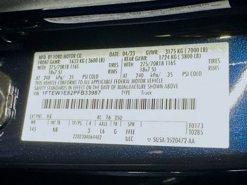 Certified 2023 Ford F150 Tremor w/ Equipment Group 402A High image 21