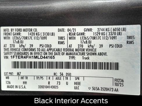 Certified 2021 Ford Ranger Lariat w/ Tremor Off-Road Package image 28