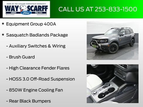 New 2025 Ford Bronco Sport Badlands w/ Sasquatch Badlands Package image 6