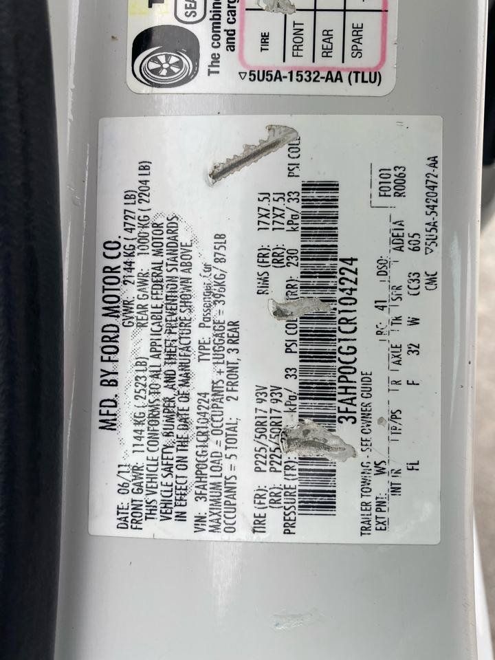 Used 2012 Ford Fusion SEL AWD/4WD image 11