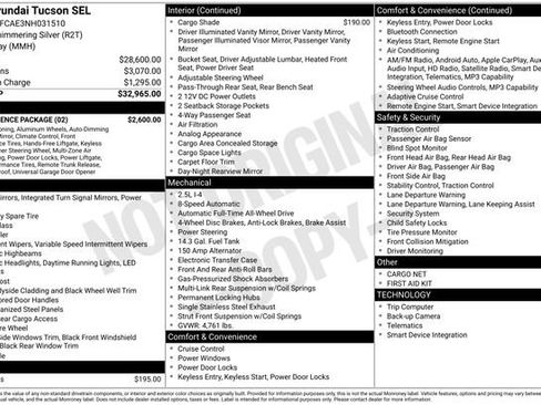 Used 2022 Hyundai Tucson SEL w/ Convenience Package AWD/4WD image 9