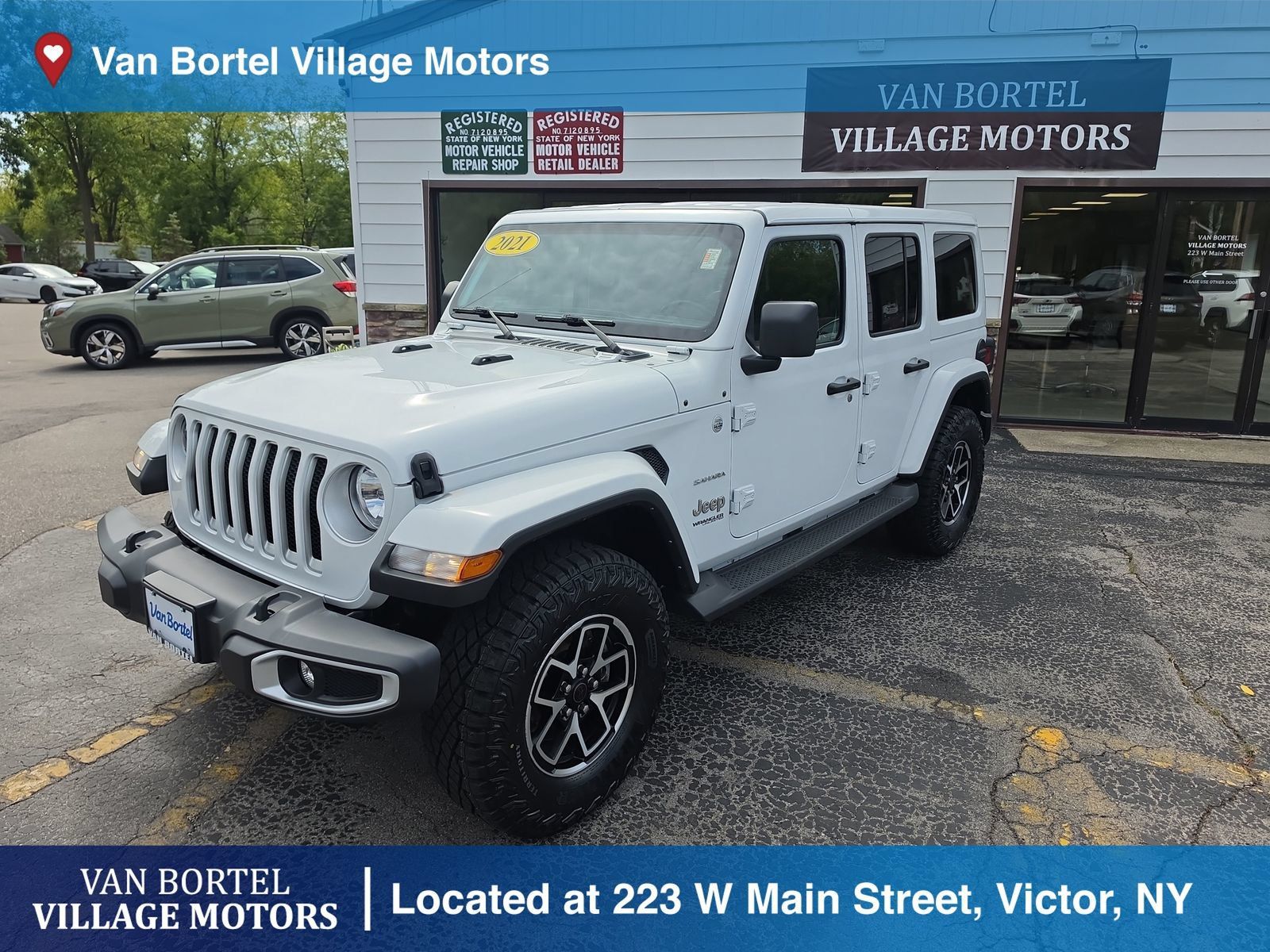 Used 2021 Jeep Wrangler Unlimited Sahara w/ Uconnect 4C Nav & Sound Group AWD/4WD image 1