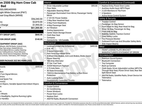 Used 2024 RAM 2500 Big Horn w/ Bed Utility Group image 3