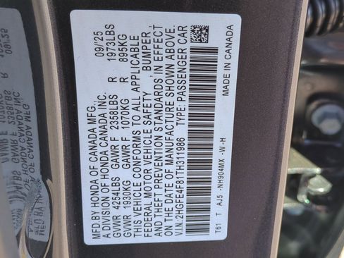 New 2026 Honda Civic Sport Touring image 19