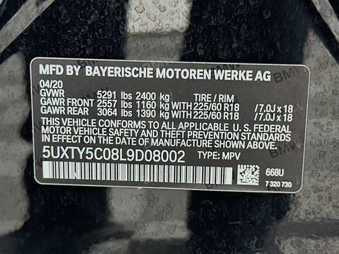 Used 2020 BMW X3 xDrive30i w/ Convenience Package AWD/4WD image 33
