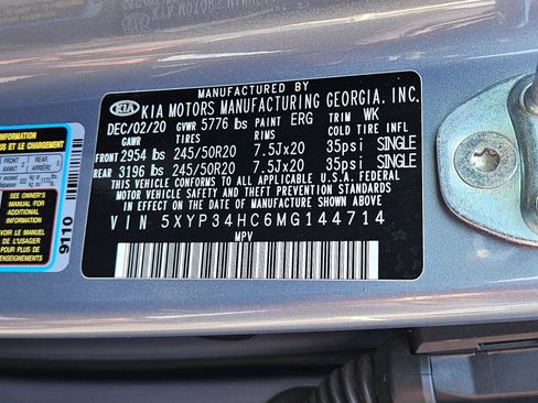 Used 2021 Kia Telluride EX w/ EX Premium Package FWD image 38