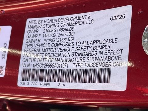 Certified 2025 Honda Accord Sport image 30