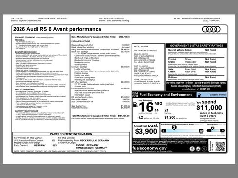 New 2026 Audi RS 6 performance image 26