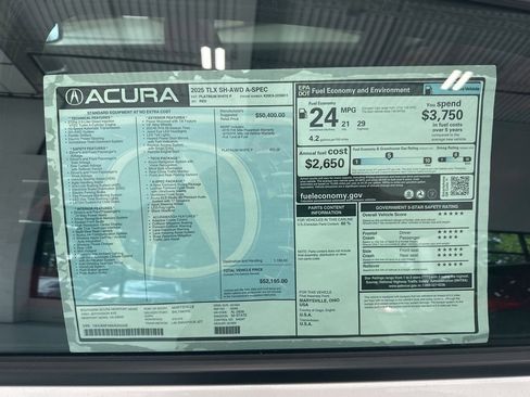 New 2025 Acura TLX SH-AWD image 17