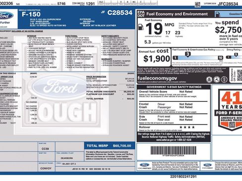 Used 2018 Ford F150 Platinum w/ Equipment Group 701A Luxury AWD/4WD image 9