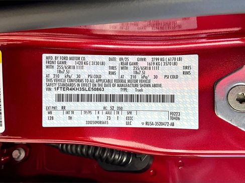 New 2025 Ford Ranger Lariat w/ FX4 Off-Road Package image 13