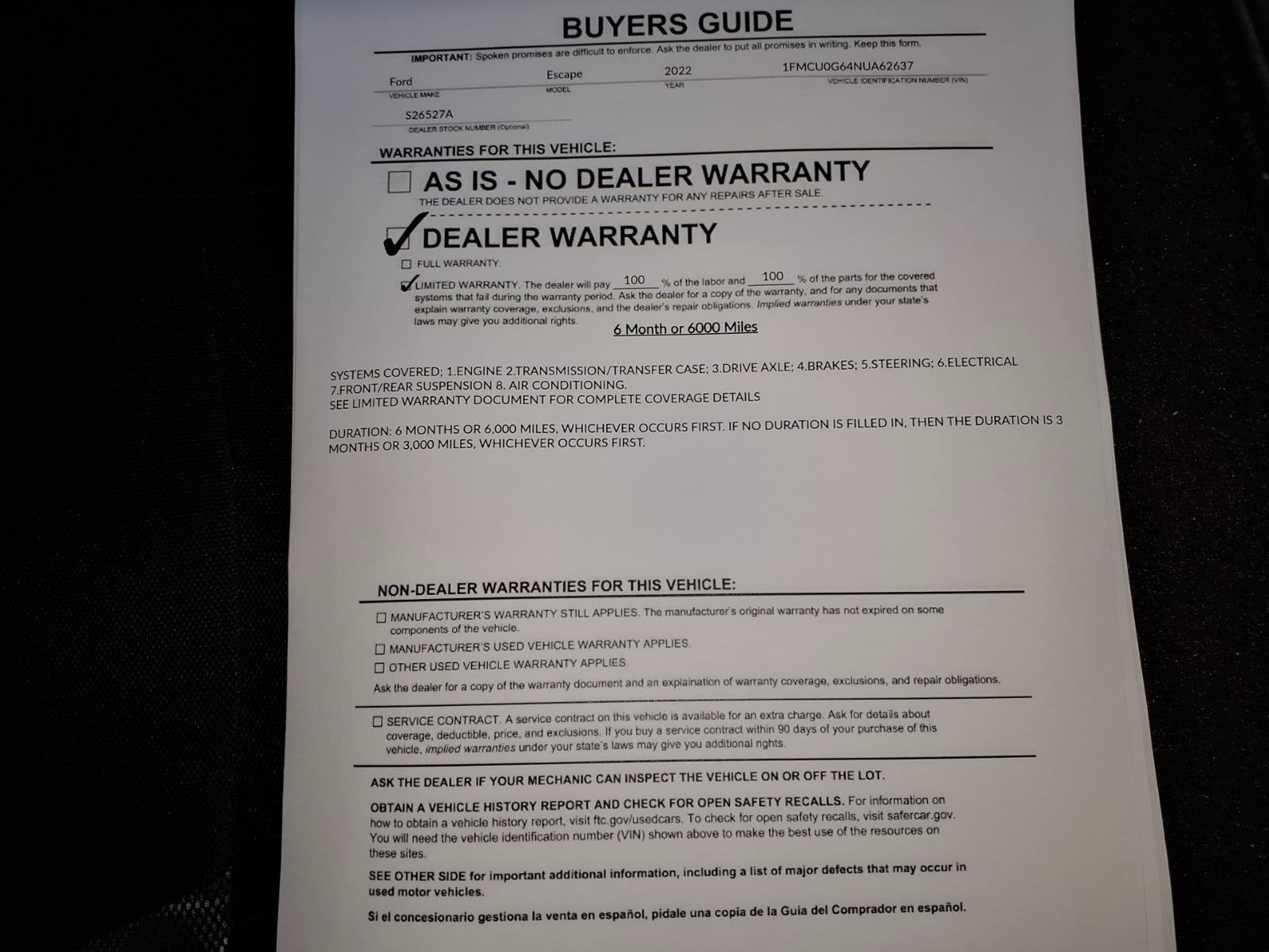 Used 2022 Ford Escape SE FWD image 35