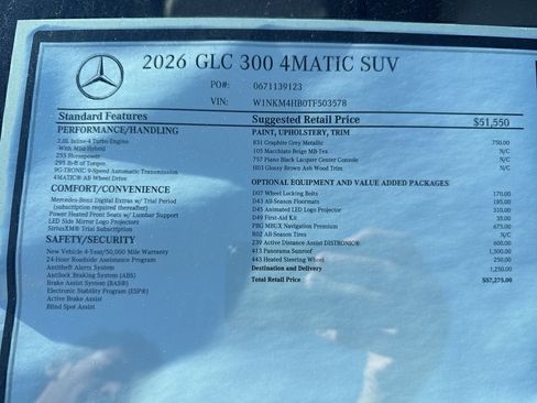 New 2026 Mercedes-Benz GLC 300 4MATIC image 11