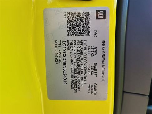 Used 2022 Chevrolet Corvette Stingray Premium Conv w/ Z51 Performance Package image 8