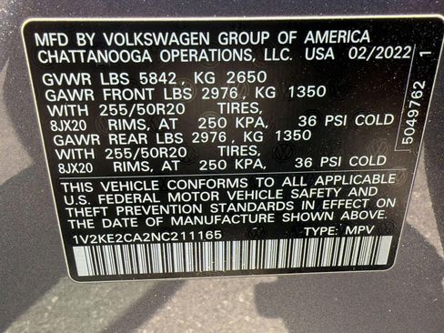 Certified 2022 Volkswagen Atlas Cross Sport SE AWD/4WD image 19