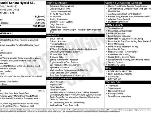 Used 2023 Hyundai Sonata SEL image 2