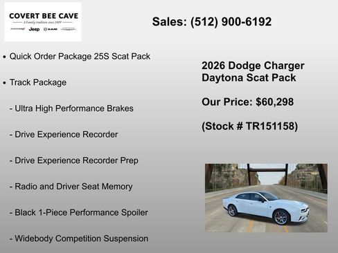New 2026 Dodge Charger Daytona Scat Pack w/ Track Package AWD/4WD image 6