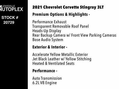 Used 2021 Chevrolet Corvette Stingray image 2