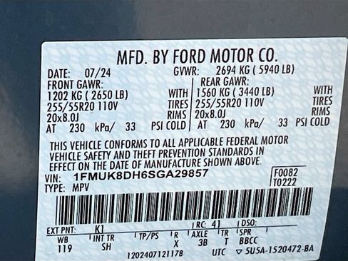 Used 2025 Ford Explorer Active w/ Active Comfort Package AWD/4WD image 32