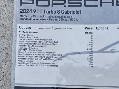 Used 2024 Porsche 911 Turbo S AWD/4WD image 4