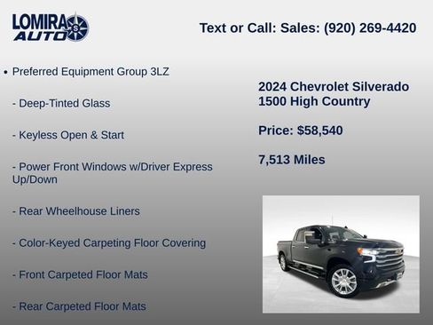 Used 2024 Chevrolet Silverado 1500 High Country w/ High Country Premium Package AWD/4WD image 14