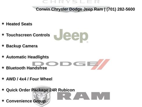 Certified 2024 Jeep Wrangler Rubicon w/ Convenience Group image 8