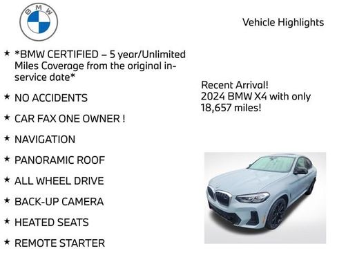 Certified 2024 BMW X4 M40i w/ Premium Package image 4