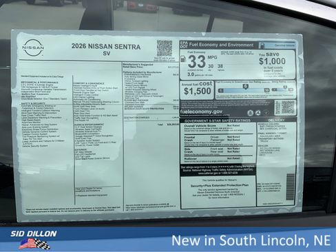 New 2026 Nissan Sentra SV w/ SV Convenience Package image 13