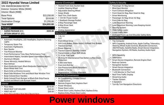 Used 2022 Hyundai Venue Limited w/ Cargo Package FWD image 19