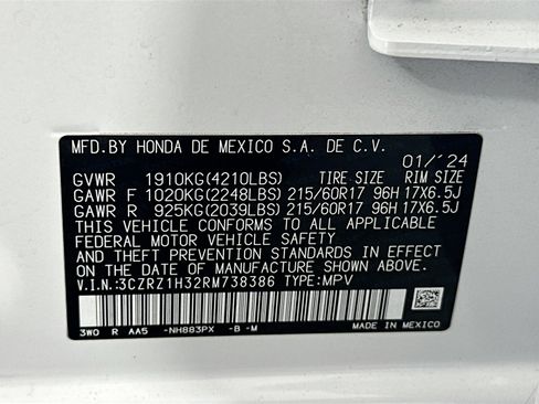 Used 2024 Honda HR-V LX image 29