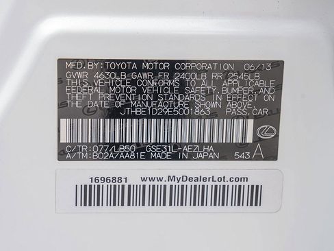 Used 2014 Lexus IS 350 w/ Luxury Package w/Brown Wood image 35