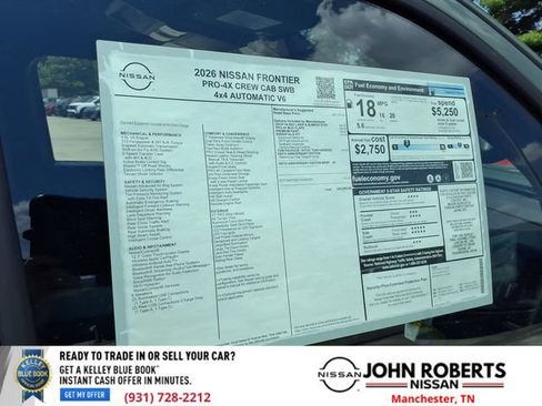New 2026 Nissan Frontier PRO-4X w/ Tow Package AWD/4WD image 19