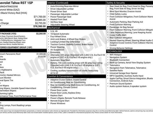 New 2026 Chevrolet Tahoe RST w/ Comfort Package AWD/4WD image 25