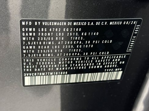 New 2026 Volkswagen Tiguan S FWD image 25
