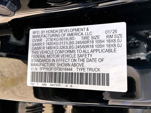 New 2026 Honda Ridgeline Sport image 19