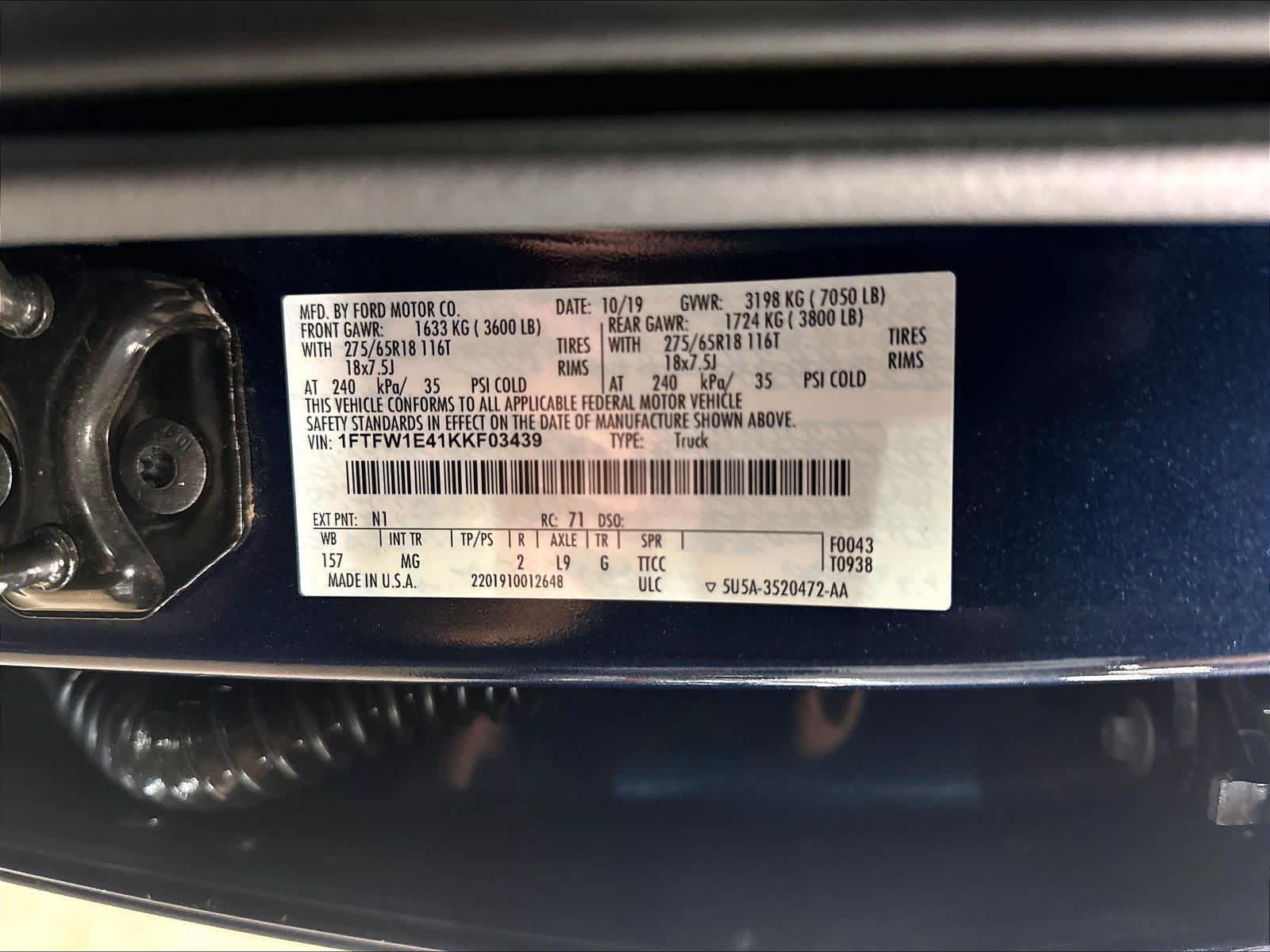 Used 2019 Ford F150 XLT w/ Equipment Group 302A Luxury AWD/4WD image 38