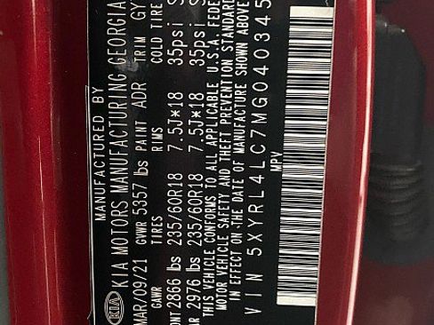 Used 2021 Kia Sorento S w/ Panoramic Sunroof Package image 10