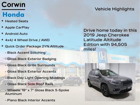 Used 2019 Jeep Cherokee Latitude Plus image 7