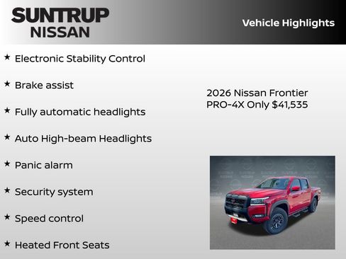 New 2026 Nissan Frontier PRO-4X w/ Pro-4x Convenience Package image 30