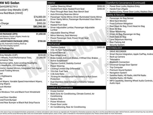 Used 2024 BMW M3 w/ Executive Package RWD image 24