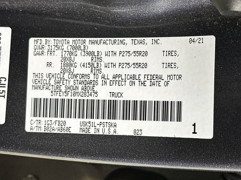 Used 2021 Toyota Tundra SR5 w/ TRD Sport Package RWD image 35