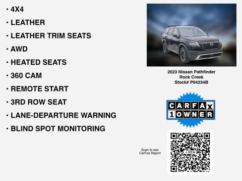 Used 2023 Nissan Pathfinder Rock Creek AWD/4WD image 7