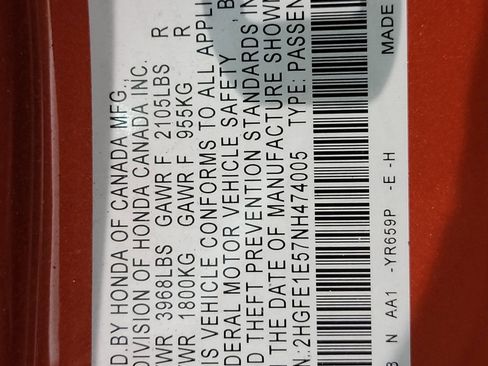 Certified 2022 Honda Civic Si image 33