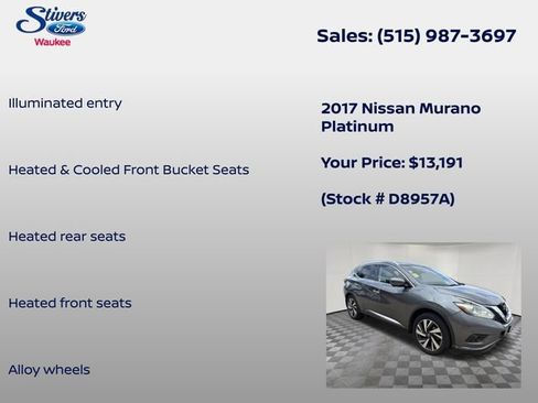 Used 2017 Nissan Murano Platinum AWD/4WD image 21