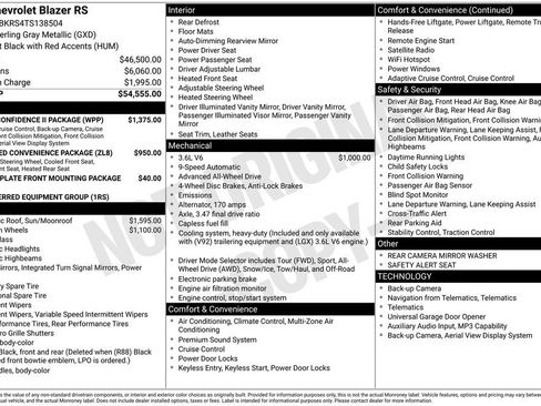 Used 2026 Chevrolet Blazer RS w/ Driver Confidence II Package AWD/4WD image 5