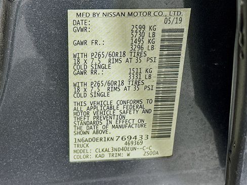 Used 2019 Nissan Frontier SL RWD image 12